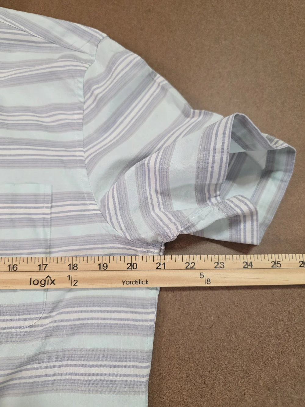 Vineyard Vines Men’s Cotton Light Blue Striped Button-Down Shirt Medium - Picture 4 of 8